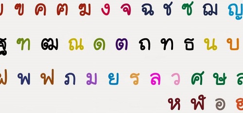 Chữ tiếng Thái mềm mại